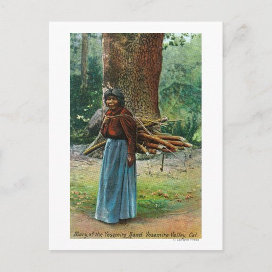 Uitzicht van Mary van de Yosemite Natives die Briefkaart (Voorkant)