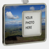 Uitzicht van Mary's Rock Verzilverd Kader Ornament (Rechts)