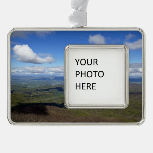 Uitzicht van Mary's Rock Verzilverd Kader Ornament (Voorkant)