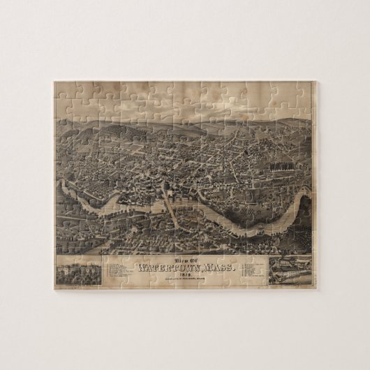 Uitzicht van Massachusetts in 1879 Legpuzzel (Horizontaal)