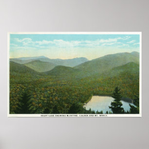 Uitzicht van McIntyre, Colden en Marcy Mts. Poster