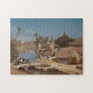 Uitzicht van Medinet El-Fayoum Legpuzzel