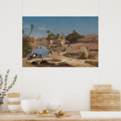 Uitzicht van Medinet El-Fayoum van Jean-Léon Gérôm Poster (Keuken)