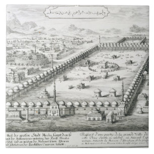 Uitzicht van Mekka, van "Entwurf einer histischen  Tegeltje
