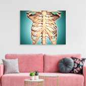 Uitzicht van menselijke ribbenkooi canvas afdruk (Insitu (Woonkamer))
