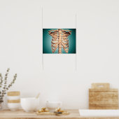 Uitzicht van menselijke ribbenkooi poster (Keuken)