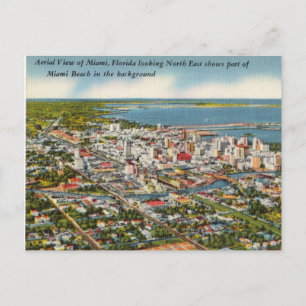 Uitzicht van Miami, Florida Briefkaart