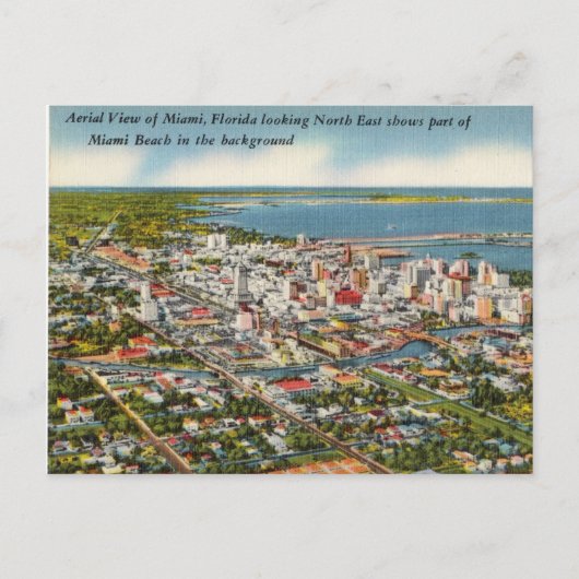  Uitzicht van Miami, Florida Briefkaart (Voorkant)