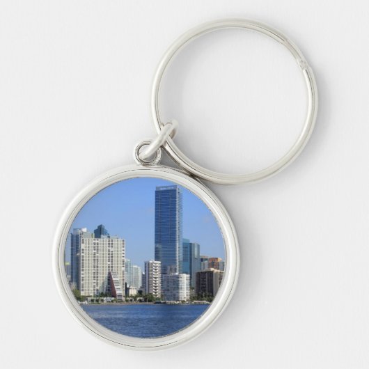 Uitzicht van Miami Skyline Sleutelhanger (Voorkant)