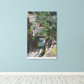 Uitzicht van Miner Exiting Tunnel Entrance to Gold Canvas Afdruk (Insitu (Houten vloer))