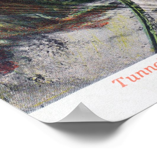 Uitzicht van Miner Exiting Tunnel Entrance to Gold Poster (Hoek)