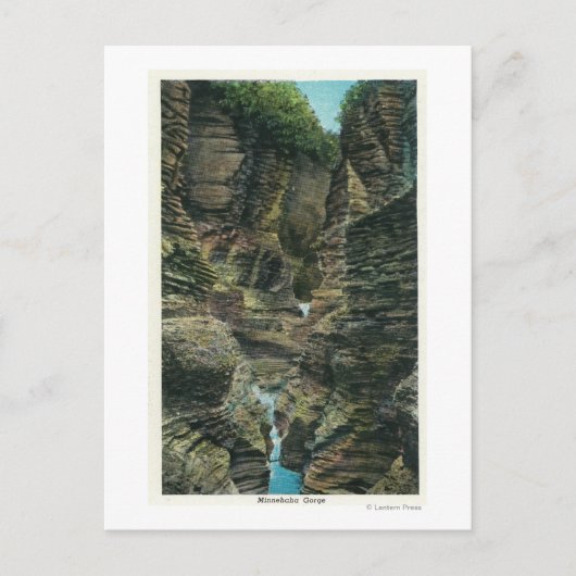 Uitzicht van Minnehaha Gorge Briefkaart (Voorkant)