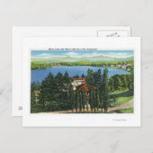 Uitzicht van Mirror Lake en Mirror Lake Inn Briefkaart (Voorkant / Achterkant)