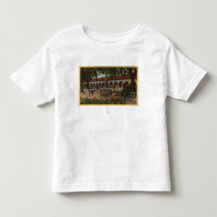 Uitzicht van missie, Memory Garden, Serra Statue Kinder Shirts