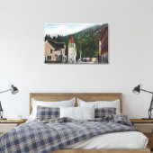 Uitzicht van Mission Street, Ketchikan, AK Canvas Afdruk (Insitu (Slaapkamer))