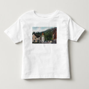 Uitzicht van Mission Street, Ketchikan, AK Kinder Shirts
