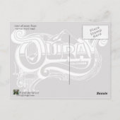 uitzicht van moed briefkaart (Achterkant)