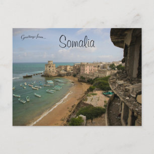 Uitzicht van Mogadishu Somalië Briefkaart