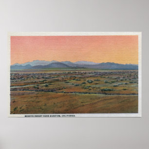 Uitzicht van Mohave Desert Poster