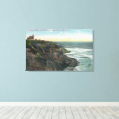 Uitzicht van Mohegan Bluffs and Southeast Canvas Afdruk (Insitu (Houten vloer))