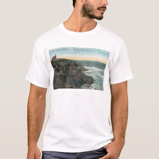 Uitzicht van Mohegan Bluffs and Southeast T-shirt (Voorkant)