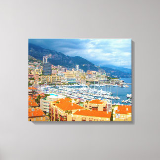 Uitzicht van Monaco Canvas Afdruk