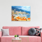 Uitzicht van Monaco Canvas Afdruk (Insitu (Woonkamer))