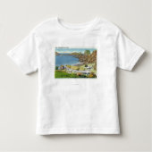 Uitzicht van Monhegan Island, Beach Scene Kinder Shirts (Voorkant)
