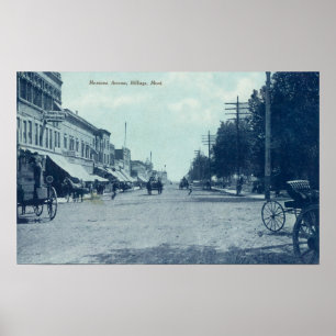 Uitzicht van Montana AvenueBillings, MT Poster