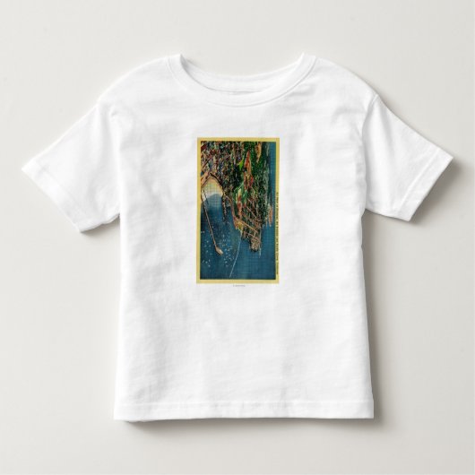 Uitzicht van Monterey en Presido Kinder Shirts (Voorkant)
