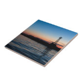 Uitzicht van Montevideo in Dawn, Uruguay Tegeltje (Zijkant)