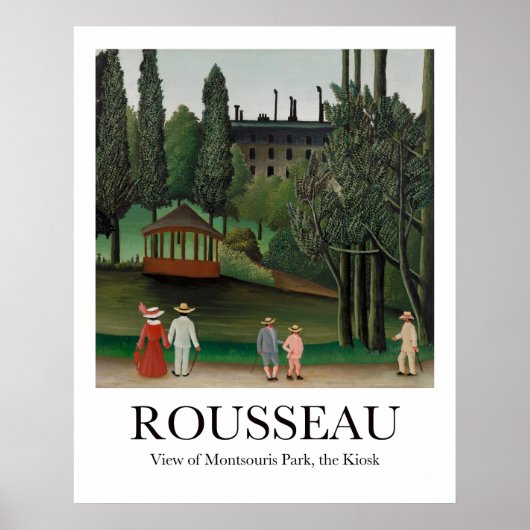 Uitzicht van Montsouris Park de Kiosk Henri Rousse Poster (Voorkant)