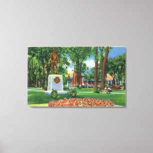 Uitzicht van Monument in Wisner Park Canvas Afdruk