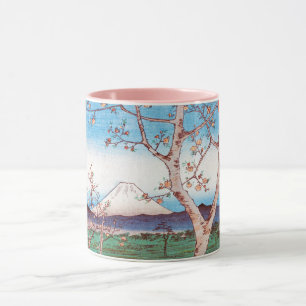 Uitzicht van Mt. Fuji en Cherry Blossom, Hiroshige Mok
