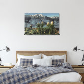 Uitzicht van Mt. San Jacinto, Yucca Mohavensis Canvas Afdruk (Insitu (Slaapkamer))