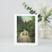 Uitzicht van Natives in het Indiase rivierpark Briefkaart (Staand voorkant)