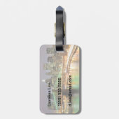 Uitzicht van Neder-Manhattan en de Brooklyn Bridge Bagagelabel (Achterkant verticaal)