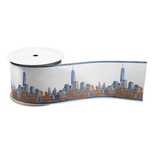 Uitzicht van New York City Skyline artistiek Lint (Spoel)