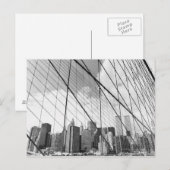 Uitzicht van New York vanaf Brooklyn Bridge Briefkaart (Voorkant / Achterkant)