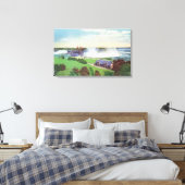 Uitzicht van Niagara-Herfsten van Oakes Drive Canvas Afdruk (Insitu (Slaapkamer))