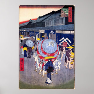 Uitzicht van Nihonbashi itchōme Street Poster