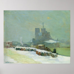 Uitzicht van Notre Dame, 1894 (olie op canvas) Poster