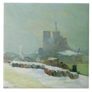 Uitzicht van Notre Dame, 1894 (olie op canvas) Tegeltje