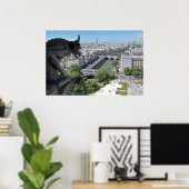 Uitzicht van Notre Dame de Paris (Poster) Poster (Thuiskantoor)