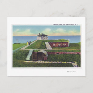 Uitzicht van officier Quarters in het oude Franse Briefkaart