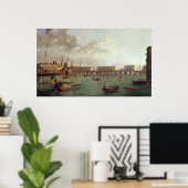 Uitzicht van Old London Bridge Poster (Thuiskantoor)