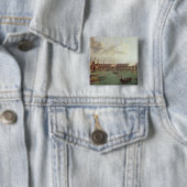 Uitzicht van Old London Bridge Vierkante Button 5,1 Cm (In situ)