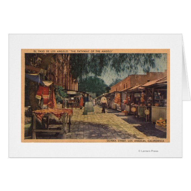 Uitzicht van Olvera St. (El Paso de LA) (Voorkant Horizontaal)