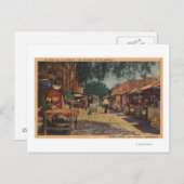 Uitzicht van Olvera St. (El Paso de LA) Briefkaart (Voorkant / Achterkant)
