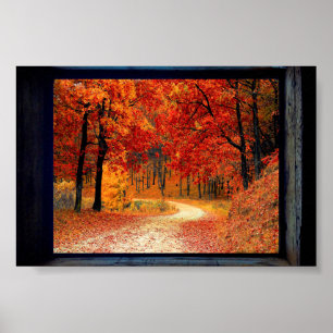 Uitzicht van omgevormde Herfst Poster